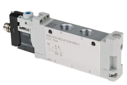 Produktfoto 1 von Festo 5/2 VUVG Magnetventil G, Magnet/Feder-betätigt 24V dc