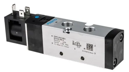 Produktfoto 1 von Festo 5/2 VUVS Magnetventil G, Magnet/Feder-betätigt 24V dc