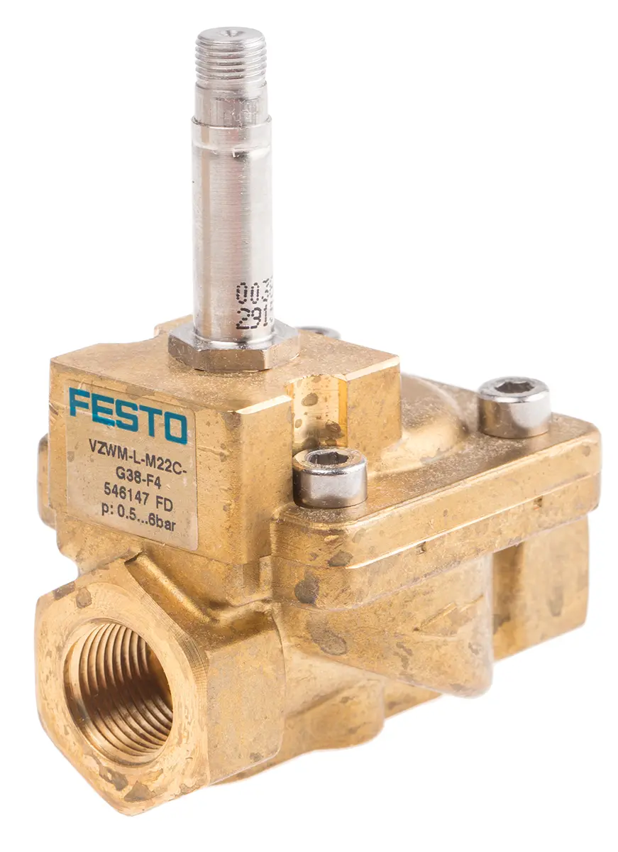 Produktfoto 1 von Festo VZWM 546147 Pneumatik-Magnetventil 2/2 Inline G3/8, Elektrisch-betätigt