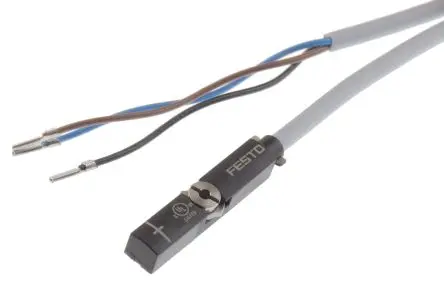 Produktfoto 1 von Festo SMT-8-Serie 574340 24V dc Pneumatischer Positionsdetektor LED Signalleuchten, IP68, IP65, IP69K