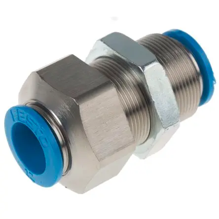 Produktfoto 1 von Festo QSS, 130644, Pneumatischer Anschluss Messing vernickelt, Polybutylenterephthalat, Nitrilkautschuk, Polypropylen,