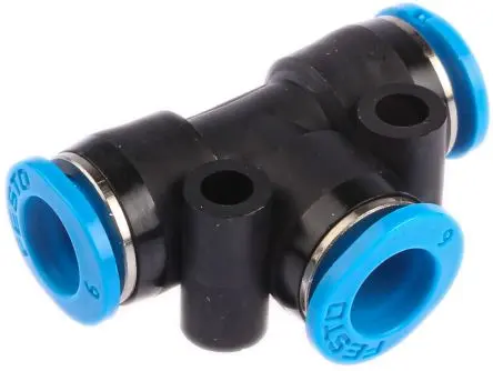 Produktfoto 1 von Festo QSMT Pneumatischer Anschluss, 153367, Einsteck-Anschluss Push-in 6 mm, Einsteck-Anschluss, 14 bar
