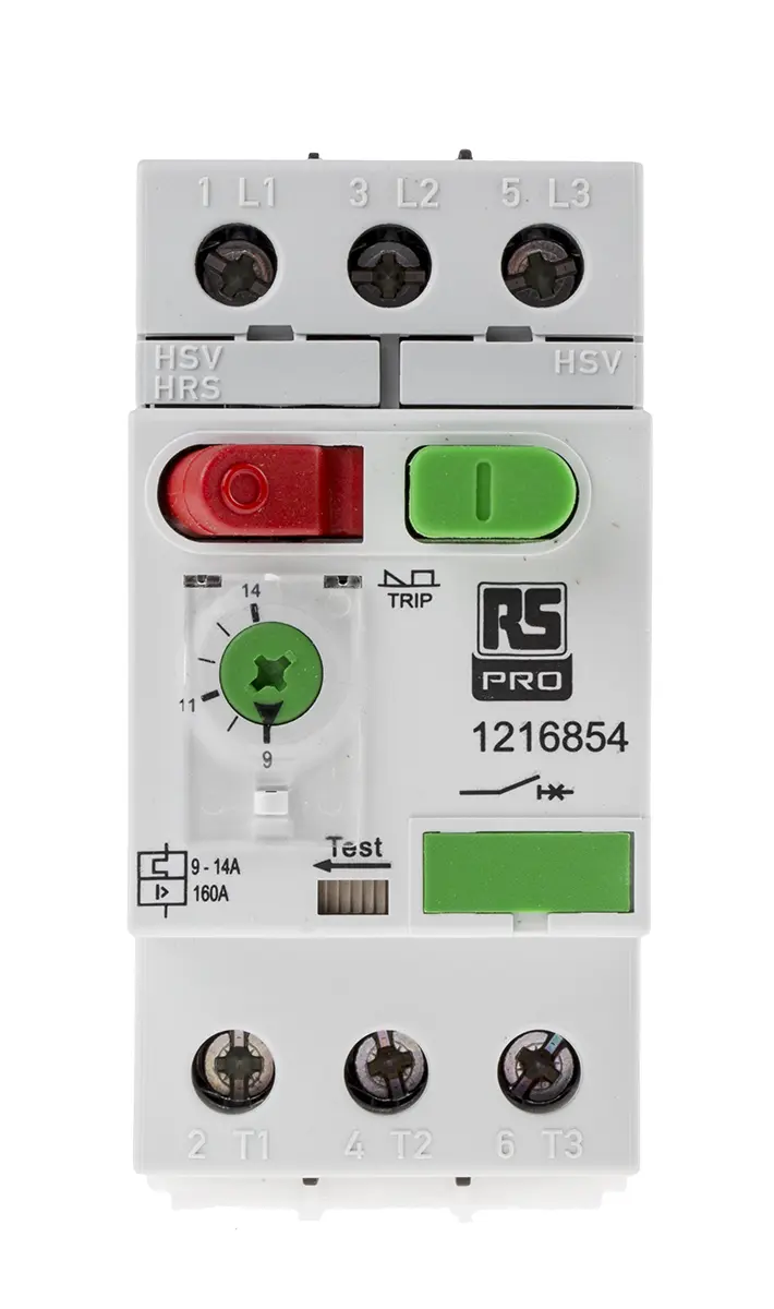 Produktfoto 1 von RS PRO Motorschutzschalter, 9 → 14 A 45mm x 89.5mm