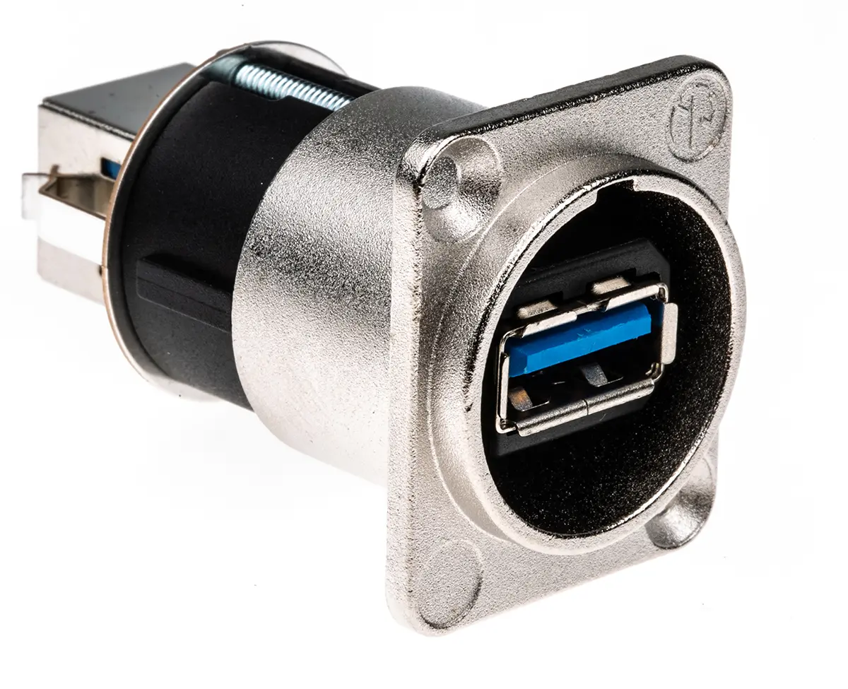 Neutrik Serie NAUSB3 USB 3.0 Durchlaufender Gender-Changer zur Verwend.mit USB-3.0-Steckverbinder
