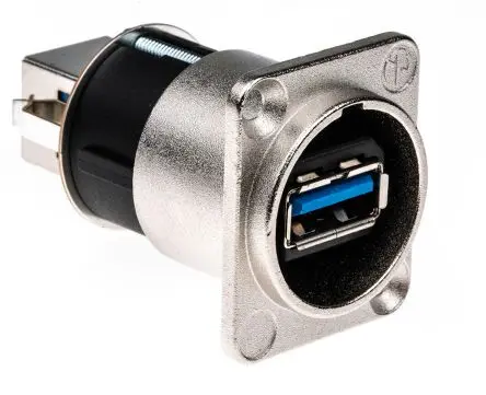 Neutrik Serie NAUSB3 USB 3.0 Durchlaufender Gender-Changer zur Verwend.mit USB-3.0-Steckverbinder