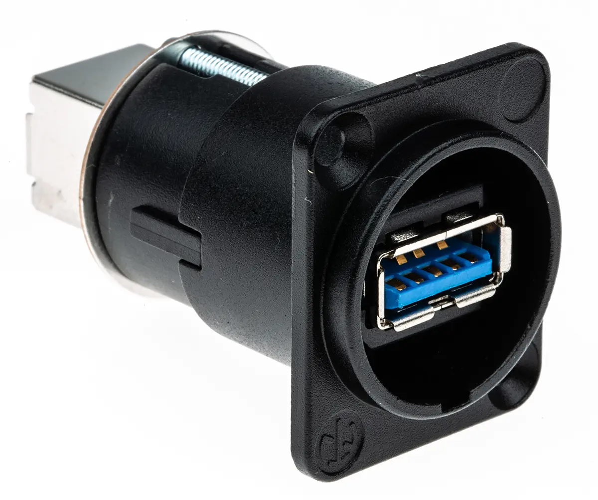 Neutrik Serie NAUSB3 USB 3.0 Durchlaufender Gender-Changer zur Verwend.mit USB-3.0-Steckverbinder