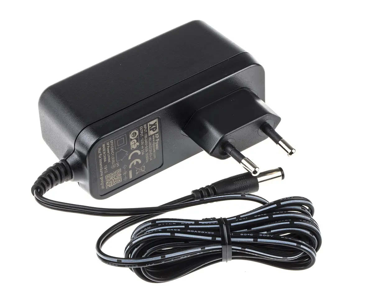 Produktfoto 1 von XP Power VEL24 Steckernetzteil AC/DC-Adapter 24W, 100V ac, 12V dc / 2A, EU-Netzstecker