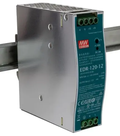Produktfoto 1 von MEAN WELL EDR DIN-Schienen Netzteil Geschalteter Modus 264V ac AC / 10 A 14V dc DC 120 W