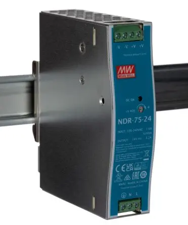 Produktfoto 1 von MEAN WELL NDR DIN-Schienen Netzteil Geschalteter Modus 264V ac AC / 3.2 A 28V dc DC 75 W