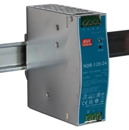 Produktfoto 1 von MEAN WELL NDR DIN-Schienen Netzteil Geschalteter Modus 264V ac AC / 5 A 28V dc DC 120 W