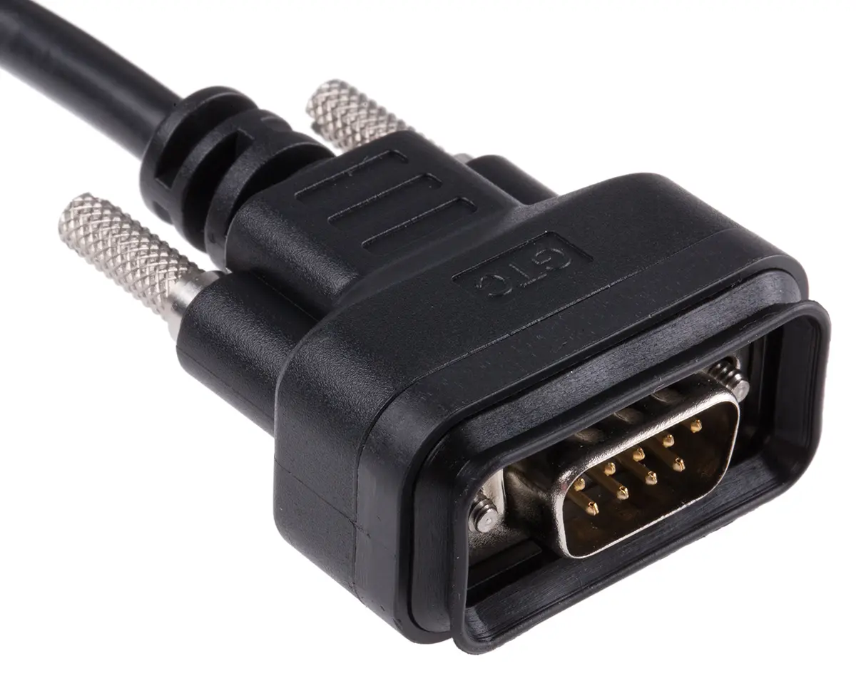 Produktfoto 1 von RS PRO GTC Sealed Serielles Kabel / DB9 Stecker / Nicht abgeschlossen Stecker, 2 m Polyvinylchlorid, Schwarz, UL