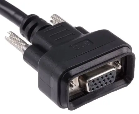 Produktfoto 1 von RS PRO GTC Sealed Serielles Kabel / D-Sub, 15-polig Buchse / Nicht abgeschlossen Buchse, 2 m Polyvinylchlorid, Schwarz,