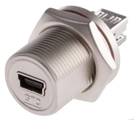 Produktfoto 1 von RS PRO, Gerade GTC Sealed USB-Steckverbinder Buchse USB-Typ B 1
