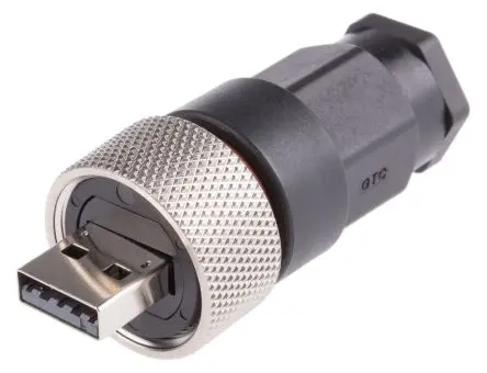 Produktfoto 1 von RS PRO, Gerade GT USB-Steckverbinder Stecker USB Typ A, Kabel USB 2.0 IP67