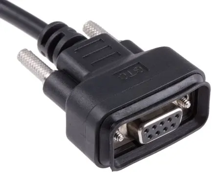 Produktfoto 1 von RS PRO GTC Sealed Serielles Kabel / D-Sub, 9-polig Buchse / Nicht abgeschlossen Buchse, 2 m Polyvinylchlorid, Schwarz,