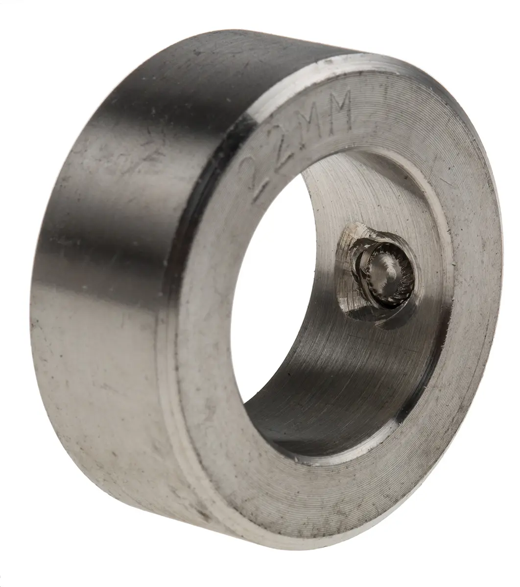 Produktfoto 1 von RS PRO Edelstahl Wellenmanschette Einteilig, mit Stellschraube 36 mm Außen-ø  x 14 mm