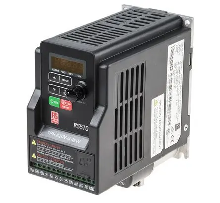 Produktfoto 1 von RS PRO RS510 1-Phasen Frequenzumrichter 0.4 kW 240V ac 2.6 A 599Hz