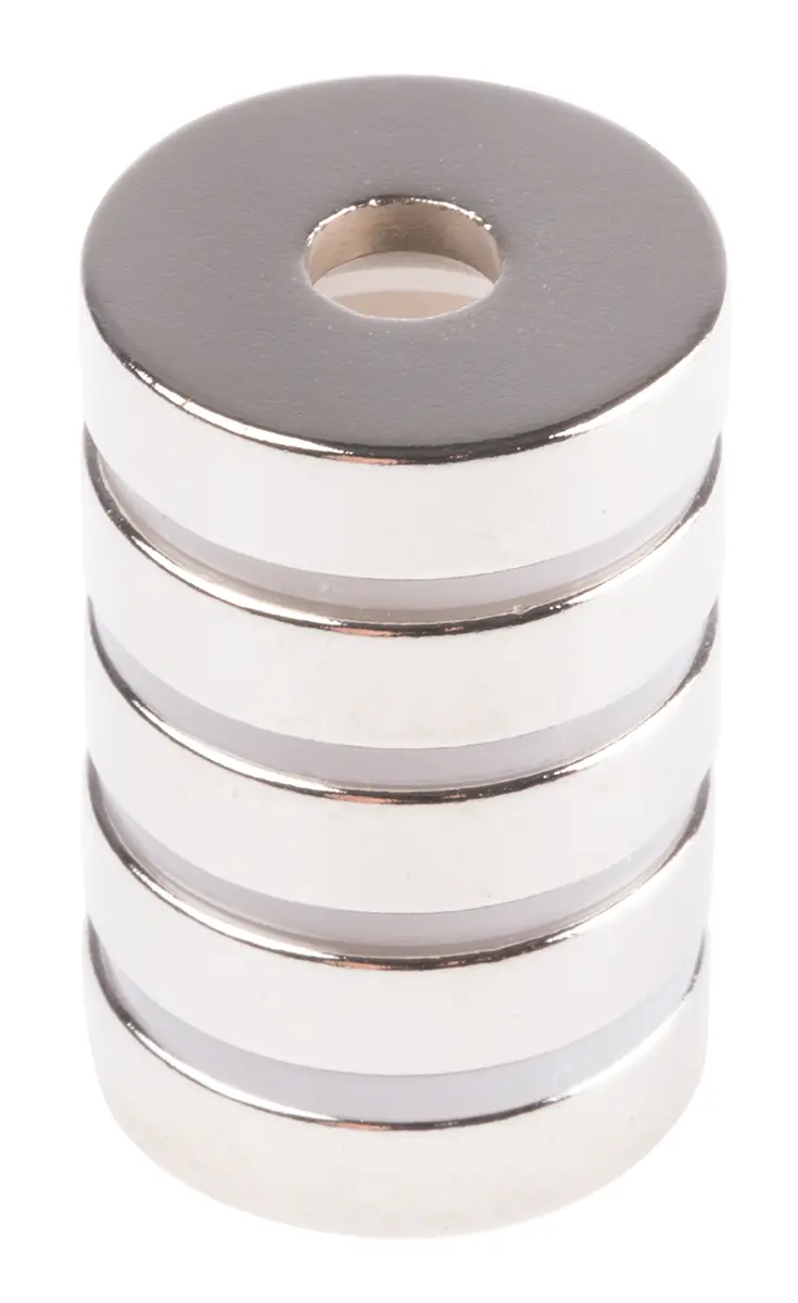 Produktfoto 1 von Eclipse Neodym Magnet, 20 mm Bohrung x 5 mm, L. 6 mm