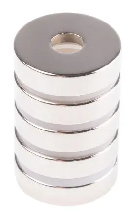 Produktfoto 1 von Eclipse Neodym Magnet Bohrung B. 20 mm D 5 mm, L. 6 mm