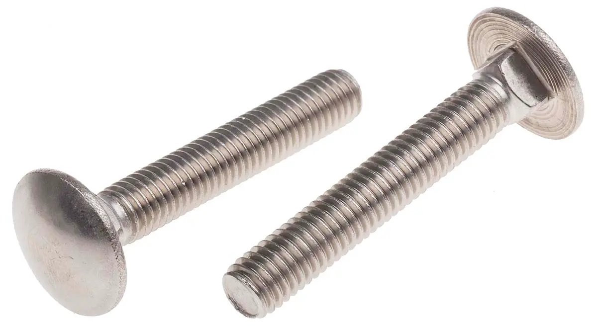 Produktfoto 1 von RS PRO Schlossschrauben Güte A2 Edelstahl glatt Metrisch x 50 mm x 50 mm