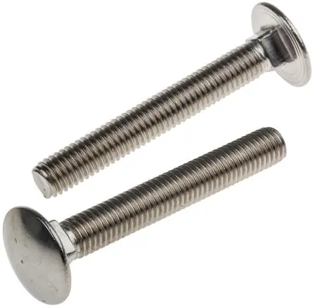 Produktfoto 1 von RS PRO Schlossschrauben Güte A2 Edelstahl glatt Metrisch x 60 mm x 60 mm