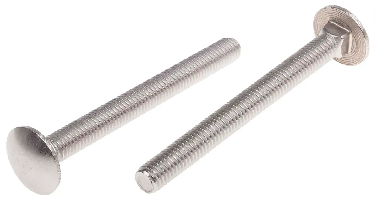 Produktfoto 1 von RS PRO Schlossschrauben Güte A2 Edelstahl glatt Metrisch x 80 mm x 80 mm