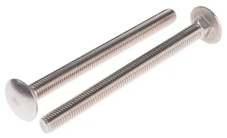 Produktfoto 1 von RS PRO Schlossschrauben Güte A2 Edelstahl glatt Metrisch x 100 mm x 100 mm