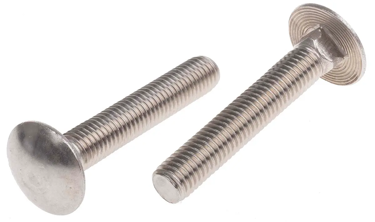 Produktfoto 1 von RS PRO Schlossschrauben Güte A2 Edelstahl glatt Metrisch x 60 mm x 60 mm