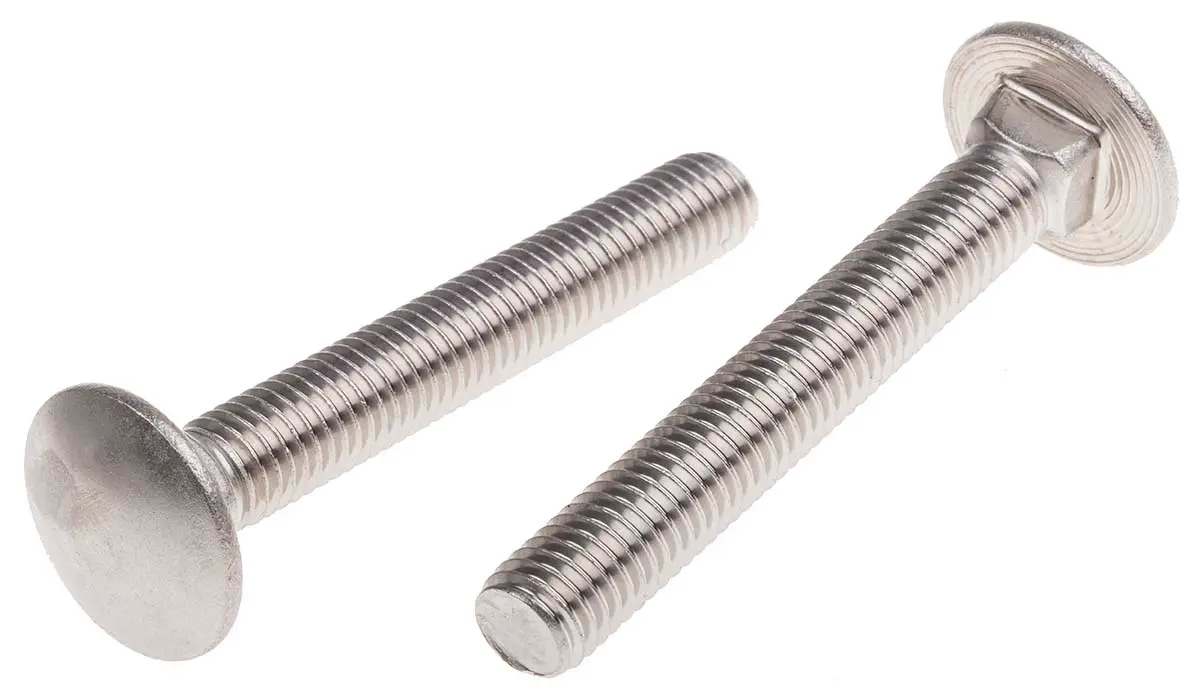 Produktfoto 1 von RS PRO Schlossschrauben Güte A2 Edelstahl glatt Metrisch x 70 mm x 70 mm