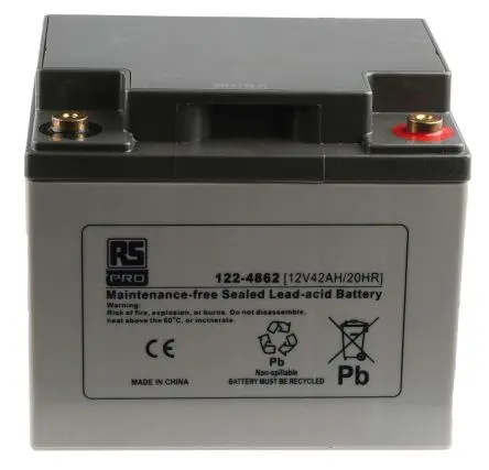 RS PRO RS PRO T6 Abgedichteter Bleiakku, 12 V / 42 Ah, 170mm x 197 mm