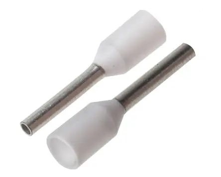 Produktfoto 1 von JST FTR Aderendhülsen-Crimp, Stift ø 1 mm, Weiß, Polypropylen, 8 mm, 14mm, Isoliert, 20 AWG max.