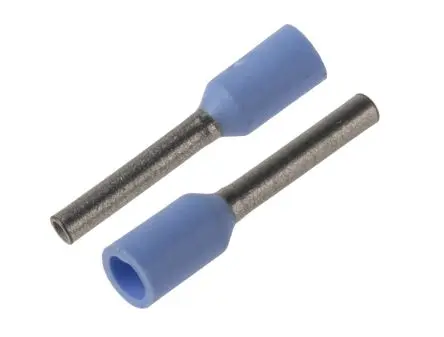JST GWE Aderendhülsen-Crimp, Stift ø 0.8 mm, Hellblau, Polypropylen, 6 mm, 11mm, Isoliert, 24 AWG max.