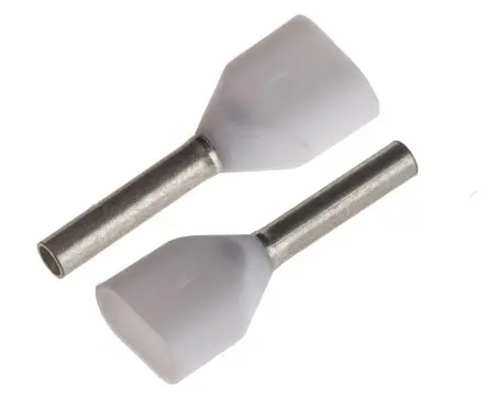Produktfoto 1 von JST TWE Aderendhülsen-Crimp, Stift ø 1.5 mm, Weiß, Polypropylen, 8 mm, 16mm, Isoliert, 20 AWG max.