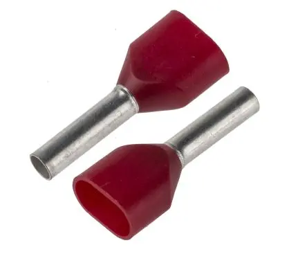Produktfoto 1 von JST TWE Aderendhülsen-Crimp, Stift ø 2.3 mm, Rot, Polypropylen, 8 mm, 16mm, Isoliert, 18 AWG max.
