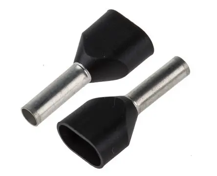 Produktfoto 1 von JST TWE Aderendhülsen-Crimp, Stift ø 2.3 mm, Schwarz, Polypropylen, 8 mm, 16mm, Isoliert, 16 AWG max.