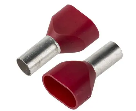 Produktfoto 1 von JST TWE Aderendhülsen-Crimp, Stift ø 5.8 mm, Rot, Polypropylen, 12 mm, 24mm, Isoliert, 8 AWG max.