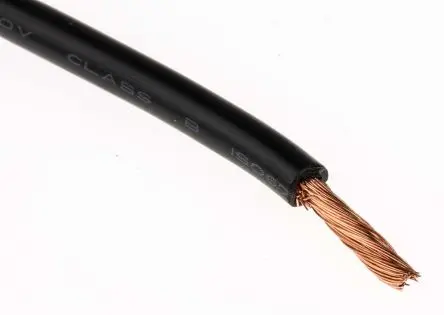 Produktfoto 1 von RS PRO Schaltdraht 30 m Schwarz Ø 3.3 mm 115 Litzen Polyvinylchlorid