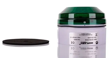 Produktfoto 1 von Moflash LED195 LED Dauer, Filament/Warnsummer Signalleuchte 48V ac/dc Grün Seitlich, Hinten, Ø 104 mm x 73 mm IP65