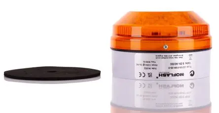 Produktfoto 1 von Moflash LED195 LED Dauer, Filament/Warnsummer Signalleuchte 48V ac/dc Gelb Seitlich, Hinten, Ø 104 mm x 73 mm IP65