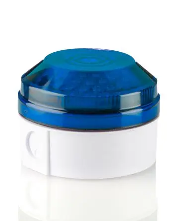 Produktfoto 1 von Moflash LED195 LED Filament/Warnsummer Signalleuchte 48V Blau Hinten, Ø 104 mm x 73 mm IP65