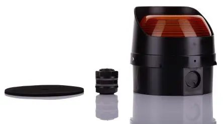 Produktfoto 1 von Moflash LED-TL Modular LED Dauer, Filament/Warnsummer Signalleuchte 280V ac/dc Gelb Wand, Oberfläche, Ø 108 mm x 104 mm