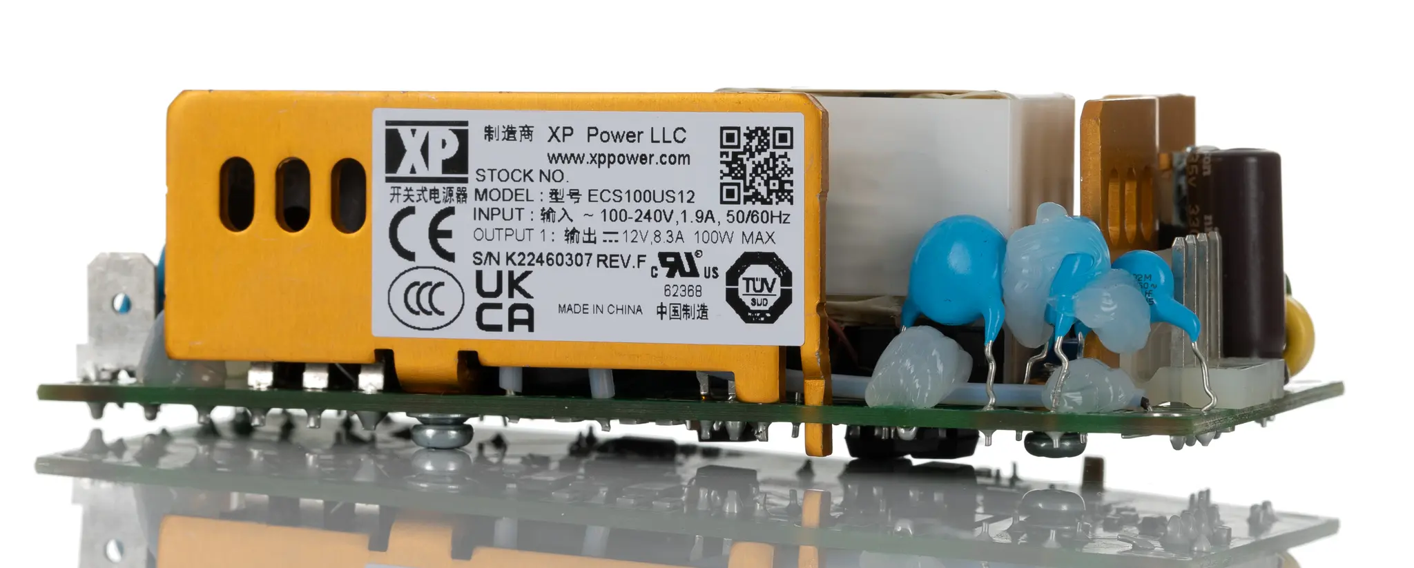 Produktfoto 1 von XP Power Schaltnetzteil, 12V dc / 8.3A 100W 120 → 370 V dc, 80 → 264 V ac Offene Bauform,