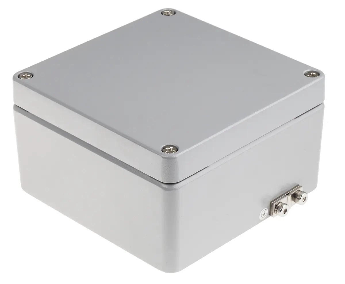 Produktfoto 1 von RS PRO RJ; Gehäuse; Aluminium; IK09 IP68, IP40, IP66, IP65 Breite 160 mm Höhe 91 mm Länge 160 mm