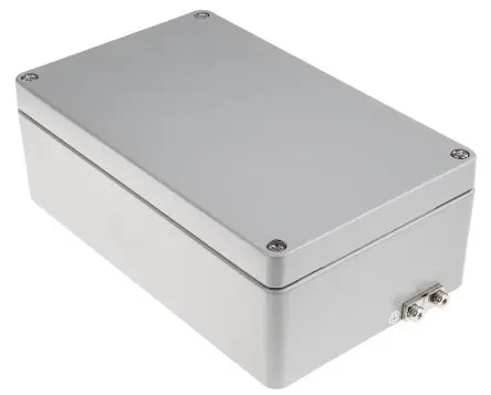 Produktfoto 1 von RS PRO RJ; Gehäuse; Aluminium; Grau; IK09 IP68, IP67, IP66, IP65 Breite 260 mm Höhe 90 mm Länge 260 mm