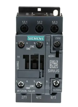 Siemens 3RT2 Steuerrelais, / 22A 11 kW 3 Schließer, 230V ac / 40A 3P, 45 mm x 97mm