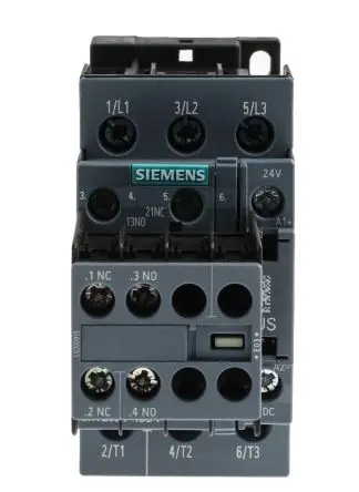 Produktfoto 1 von Siemens 3RT2 Steuerrelais, / 22A 11 kW 3 Schließer, 24V dc / 40A 3P, 45 mm x 45mm