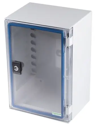 Produktfoto 1 von Schneider Electric PanelSeT Polyester Wandanschlusskasten Grau IP66 Transparente Tür, HxBxT 310 mm, 215 mm x 160 mm