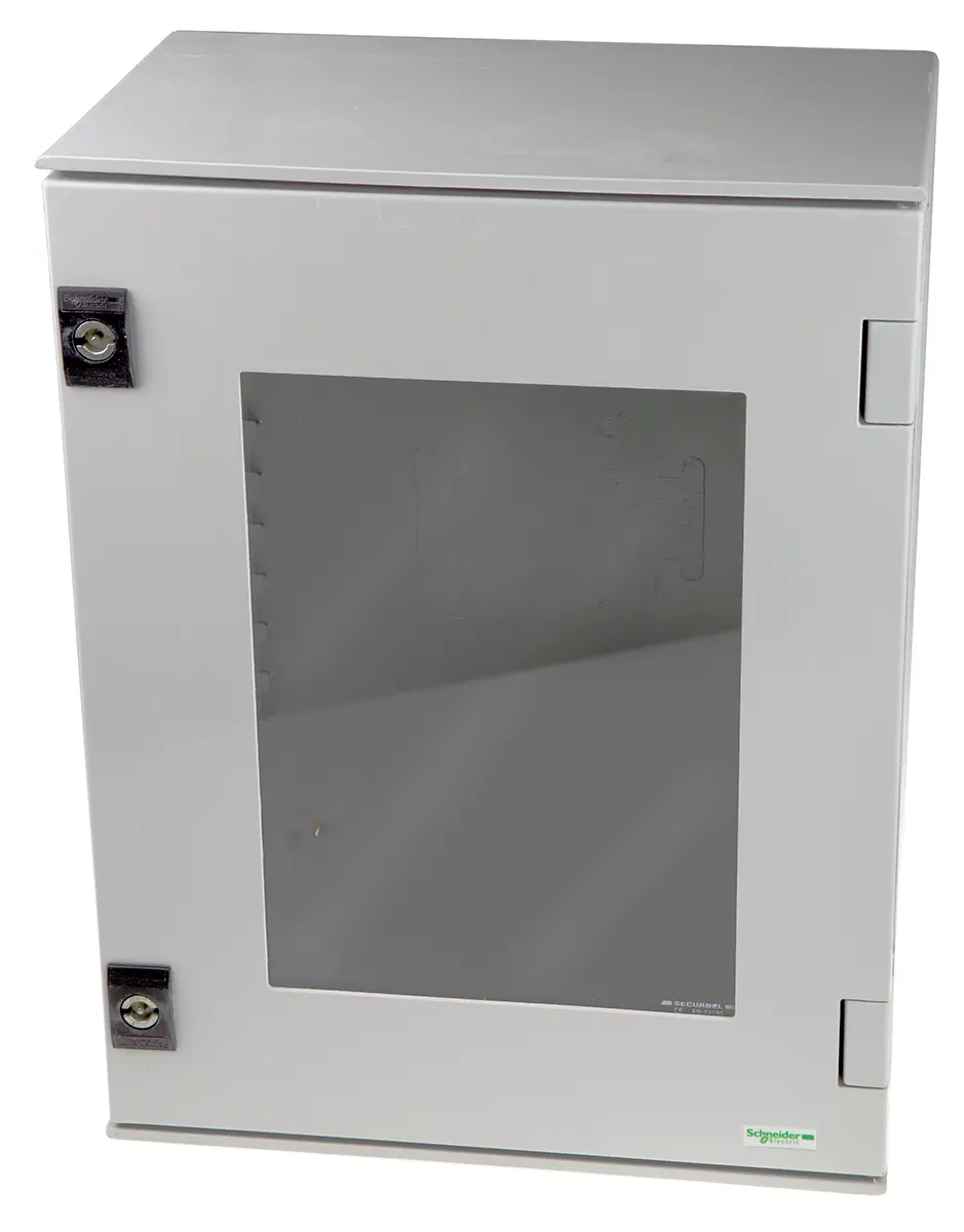 Produktfoto 1 von Schneider Electric PanelSeT Polyester Wandanschlusskasten Grau IP66 Transparente Tür, HxBxT 847 mm, 636 mm x 300 mm