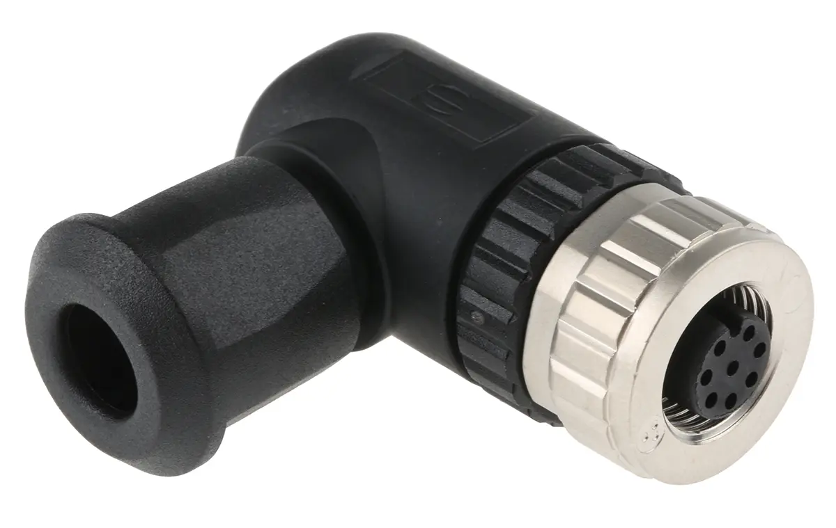 HARTING M12 20 mm M12 Rundsteckverbinder Buchse 8-polig Buchse 2A Kabel IP40