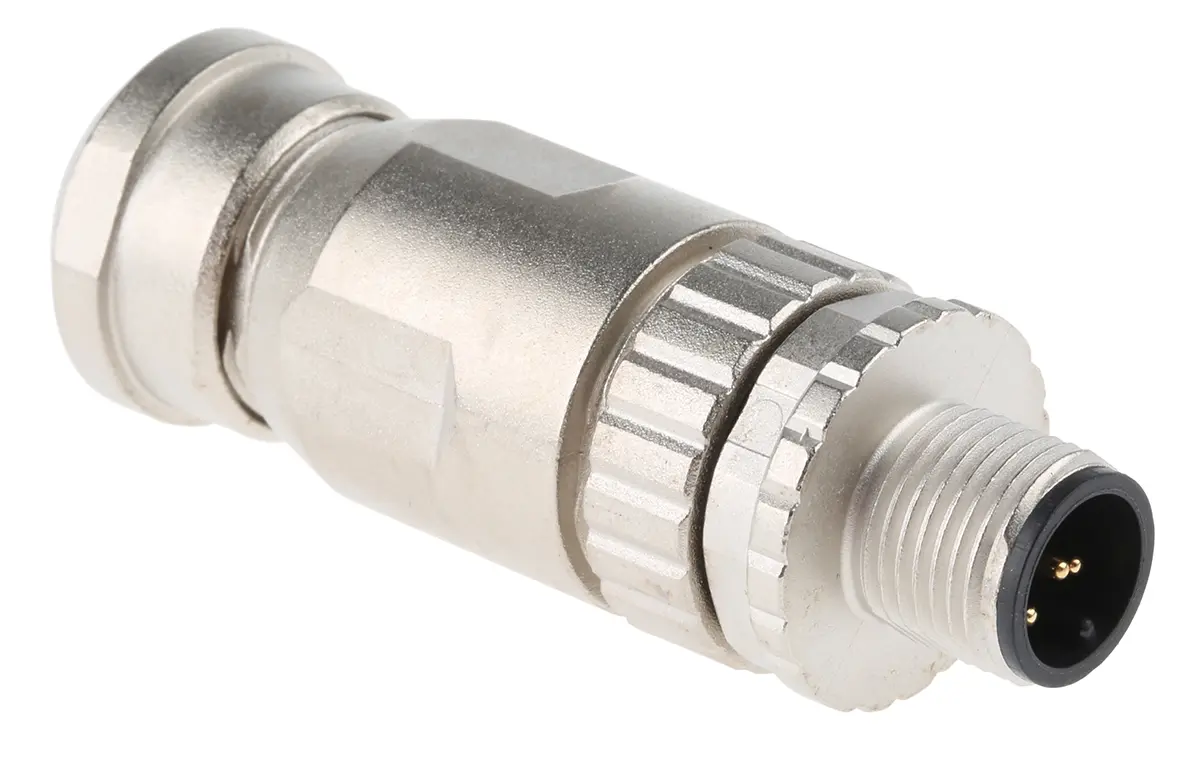 Produktfoto 1 von HARTING M12 20 mm M12 Rundsteckverbinder Buchse 5-polig Stecker 7.5A Kabel IP40